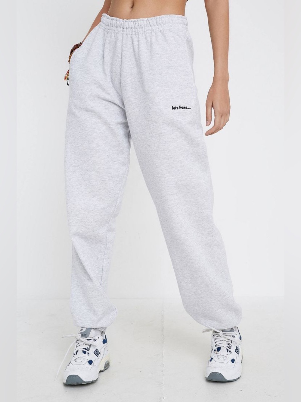 Urban Outfitters Light Gray Drawstring Sweatpants let’s frans